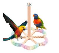 Bird Perches Jaula, Rotating Stand and Interactive Enrichment Toy, Swinging Activity Perches Small to Medium Birds, Loros, Canarias, Parakeets, Cockatiels, Lovebirds, Interior