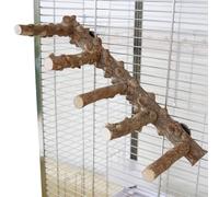 Bird Perches - Natural Parrot Perch, Standing Branch, Climbing Resting Stick | Chewable Cage Accessory Activity Exercise Toy | For Budgies Cockatiels Lovebirds Small Birds Habitat