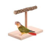 Bird Perches - Natural T Shape Wood Stand | Table Top Exercise Toy For Cockatiel Peonies | Macaws Tiger Parrot Budgerigars Love Birds, Bird Perch For Parrots - Parrot Stand Bùird Exercise Toy