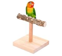 Bird Perches - Natural T Shape Wood Stand | Table Top Exercise Toy For Cockatiel Peonies | Macaws Tiger Parrot Budgerigars Love Birds, Bird Perch For Parrots - Parrot Stand B́ird Exercise Toy