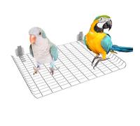 Bird Perches Parrots, Stainless Steel Stands Parrots, Parakeets Conures Indoor Pets, 10.87x7.32 Inches Exercise Enrichment Toy for Small, Medium, Large Breeds, Companion Animals