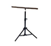 Bird Play Stand - Adjustable Folding Tripod Base Habitat | Bird Training Stand For Pet Training | Home Indoor Outdoor Porch Yard Garden Parrot Perch | Iron Wood Claw Sharpening Stick 38cm To 54cm Pole