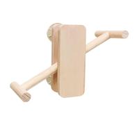 Bird Play Stand, Multifunctional Wooden Seesaw, Chew-Resistant Cockatiel Playground, Natural Wood and Safe Build, for Standing, Playing, Resting, Entertaining, Indoor Cage Activity Fun