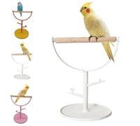 Bird Play Table, Wood Parrot Rest Toy Table, Tabletop Training Portable Parrot Play-Stands with Poop Tray for Small Medium Parrots Animals,Birds Lovers Gift