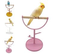 Bird Play Table, Wood Parrot Rest Toy Table, Tabletop Training Portable Parrot Play-Stands with Poop Tray for Small Medium Parrots Animals,Birds Lovers Gift
