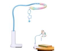 Bird Playground, Colorful Training Perch with Bell, Not Slip Cage Accessory Toy for Parakeets, Conures, Lovebirds, and Other Small Breeds, Interactive Bird Stand