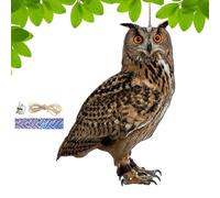 Bird Repel Scarecrow - PP 60cm Rope | Owl Scarecrow Pendant, Bird Scarer Bell Hanging Decor, Waterproof Garden Device | For Patio Balcony Garden Yard Outdoor Decoration Birds Control