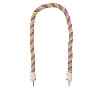 Bird Rope Perch | Bendable Cotton Rope & Metal Wire Swing for Parakeets/Cockatiels/Parrotlets | Climbing Toy for Exercise & Cage Decoration (l)