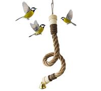 Bird Rope Perch, Cockatiel Swing Playground, Parrot Cage Swing, Outdoor Budgies Swings, Pets Fun Play, for Hallway, Balcony, Parakeet, Conure, 15,75 x 0,79 x 0,79 pulgadas