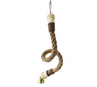 Bird Rope Perch - Promotas Active Climbing Play | Flexible Cotton Swing Ladder with Bell Bendable Design Colgando Hooks | Pet Parents Trainers Shelters Living Room Bedroom Study Office Apartment Small