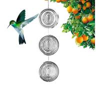 Bird Scare Devices, 3D Mirror Reflective Wind Spinner for Stylish Bird with Decorative Round Hanging Design, Outdoor Garden Porch Patio Balcony Deck Window Ornament to Deter Birds