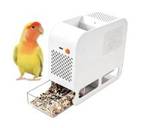 Bird Seed Separator Huller Grano Cleaning Winnower Machine Handheld Fan | Electric Bird Seed Cleaner & Shell Blower Adjustable Speed Fan (5-Speed), 2 Drawers & 10cm Storage Drawer(White)