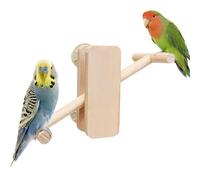 Bird Seesaw - Wooden Natural Perch Toy | Cockatiel Balance Seesaw Bird Cage Toy Chew Resistant Standing Perch For Parakeet Lovebirds Cockatoos For Birđ Cage Entertainment Training