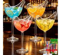 Bird Shaped Cocktail Glasses - 2026 New Unique Creative Wine Glass for Champagne, Mixed Drinks - Party, Wedding, Home Decor (4)