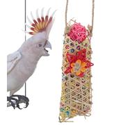 Bird Shredding Toys, Parakeet Foraging Paper Shredder Toy, 1.97x3.15x7.87 Inch Colorful Rope & Perch Swing, Fun Cage Accessories for Lovebirds, Budgies, Cockatiels, and Small Birds