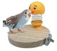 Bird Spring Toy - Cage Play Stand with Spring Base para ejercicio divertido, colorido duradero con función de masticación, juguete para loro para cacatúas de enemigo de contenido de perturbación, made