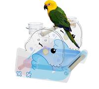 Bird Stand, Parrot Perch Training Play Stand, 9.84x8.27x7.48 Inches Acrylic Non Slip Equipment, Pet Taming Base, Ideal for Finch, Parakeet, Conure, Cockatiel, Canary, Cockatoo, Macaw