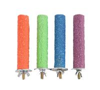 Bird Stand Toy, Parrot Frosted Perch Stand for Cage, Stable Support Standing Pole for Lovebirds, Parakeets, Cockatiels, Budgies, and Medium Parrots