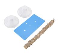Bird Standing Rack with Suction Cups | Wall Mounted Shower & Travel Perch | Sturdy Plastic + Wood Material | Secure Bird - Friendly for Birds | Portable for Outdoors (Pepperwood)