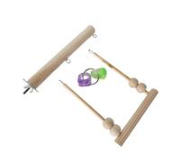 Bird Standing Toy, Wooden Cage Perch, Natural Wood Stick, Smooth Texture, Easy Installation, Chew Safe Design, Claw Exercise, Resting Spot, Perfect for Budgies, Parakeets, 7.87x6.3 Inches