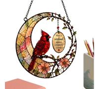 Bird Suncatcher - Glass Window Prism, 2D Handcrafted Decorative Art Ornament, Humming Bird Suncatcher | Avian Hanging Sculpture for Home Wall Outdoor Indoor Garden Door Car Porch Patio Yard Terrace