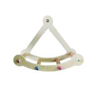Bird Swing, Cage Hanging Perch, Parrot Running Wheel Pirate Ship Shaped Parakeets Climbing Toy for Balcony, Bedroom, 9,45 x 3,94 x 7,87 pulgadas, 160 g, Wooden Material