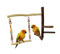 Bird Swing for Cage - Masticar Wooden Standing Swing - Bird Perch Stand,for Budgies Small Loro Bedding Living Room Home Indoor Outdoor Aviary Garden Pet