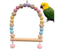 Bird Swing Toys - Parrot Swing with Bells, Birds Perches Cage Toys, Perch Climbing Toy For Parrot, Cockatiel, Conure, Durable Hanging Swings Perch For Birds Cage, Interactive Chew Toy, PetAcce