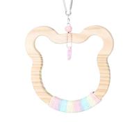 Bird Swing | Wood Bear Shape Hangable Cockatiel Toy,Parakeet Standing Perch,for Daily Play Macaw BSwing incorporates a speciudgies Gray Parrot Avian Veterinarians Animal Shelters Zoo Aviaries Trainers