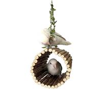 Bird Swing Wooden Cave - Heavy Duty Parakeet Cockatiel Chew Toy, Hanging Rest Accessory Protector | Finch Cage Dustproof Cover, Waterproof Gear Lid for Home Hotel Restaurant Kitchen