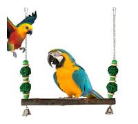 Bird Swings For Parakeets | Multipurpose Parakeet Swing Bird Hammock | Wooden Parrot Swing Cage Toys Chewing Activity Perch Climbing | Parakeet Cockatiel Macaw Small Parrot Conure Lovebird Grey