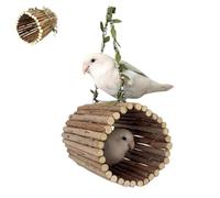 Bird Swings - Hangable Wooden Finch Swing, Natural Hanging Nest Tunnel Parrot Bird Cage Accessories, Play Resting Cave Dangle Birds Toy for Parakeet,Cockatiel