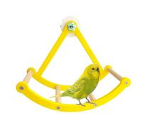 Bird Toy Perch - Wooden Sparrow Exercise Wheel | Interactive Rocking Bird Perch Toy For Macaws Parakeets Lovebirds, Cockatiels and Finches, Fun Play and Exercise Station For Pet Birds