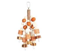 Bird Toys - Climbing Stick Bird Chew Toys, Natural Nut String | Cage Accessories Interactive Games For Conure Lovebird Macaw Finches Mynah Parrot Hanging Wood Perch Wood Supplies