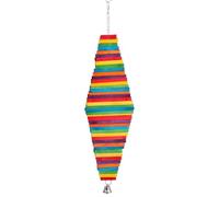 Bird Toys for Parakeets - Pet Supplies with Bell | Interactive Foraging Wooden Toys for Cockatiel Conure Macaw Myna Pigeon Sparrow, Fun Cage Accessory for Outdoor Home Family Birds