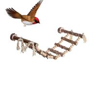 Bird Toys - Hamaca de madera para masticar y escalar, para uso de loros, accesorio de jaula de actividad, cuerda de rama natural, soporte de ejercicio interactivo para guacamayo de cacatúa