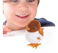 Bird Toys Kids - Juguete De Cuerda De Gorrión De Dibujos Animados De 12 Cm, Pájaro De Peluche Saltador, Juguete Educativo De Aprendizaje Para Gatear | Regalo Divertido De La Del Tesoro Del Bolso