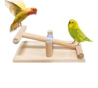 Bird Toys Set, Wood Seesaw Birds, 7.09x3.74in Interactive Parakeet Play, Exercise Tool Balance, Training Wooden Design for Tabletop Play, Cockatiels, Lovebirds