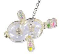 Bird Toys Spinner, Interactive Transparente Rotating Toy with Multiple Feeding Holes, Rattle Parrot Toy for Bird Cage, Fun and Engaging Toy for Parrots and Small Birds, Interactive Pet Bird Spinner
