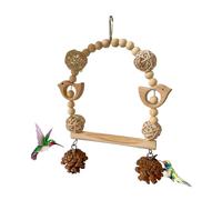 Bird Toys - Wooden Chewing Perch Accessories | Parakeet Cage Play And Chew Toys, Wooden Perch Accessories, Ideal For Finches, Lovebirds, Cockatiels, African Grey, Budgerigar, Cockatoos, Or Mynah Birds