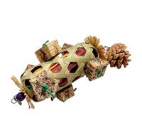 Bird Toys, Wooden Foraging Chew Pet Supplies for Parrots, Colorful Husk Hanging Bird Toy for Pecking and Biting Fun, Indoor Training Play of Cockatiels Conures African Grey Finches and Lovebirds