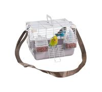 Bird Travel Cage - ABS Iron 27 x 20 x 20 cm | Portable Bird Jaula, Small Pet Carrier with Handle for Cockatiels Budgies Finches Transport Travel Jaulas | for Outdoor Trips Vet Visits Home Use