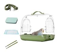 Bird Travel Cage, Clear Bird Backpack, Portable Carrier Bag, Transparent Breathable Design with Mat and Feeding Box, Lightweight Hamster Travel Crate, For Outdoor Adventures