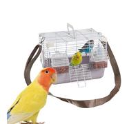 Bird Travel Cage, Lightweight Small Bird Carrier, 10,63 x 7,87 x 7,87 pulgadas, diseño de bandeja extraíble, fácil estructura limpia para pájaros, animales pequeños y viajes, multicolor