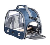 Bird Travel Cage - Oxford Cloth PVC 33x24x26cm | Lightweight Backpack Carrier with Shoulder Strap, Portable Small Animal Transport Bag | Ventilated Parrot Budgies Parakeets Conures Travel Backpack