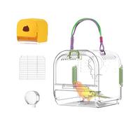 Bird Travel Cage - Parakeet Travel Carrier with Pull out Tray | Spacious Pet Bird Resting Habitat For Cockatiels Budgies Conures Sparrow