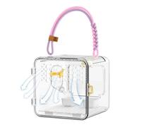 Bird Travel Cage Portable Breathable - Transparent Bird Cage Conure Carrier