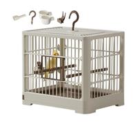 Bird Travel Cage | Small Bird Cage | Bird Cage | Bird Carrier Travel Cage | Portable Bird Carrier | Features Standing Pole Detachable Tray & Hook Handle For Parakeets Parrotlets Parrots Lovebirds