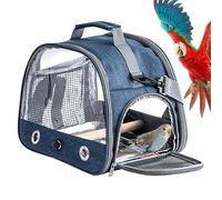 Bird Travel Carrier - Bird Travel Carrier with Standing Perch and Stainless Steel Tray | Breathable Collapsiblee for Parrot Parakeet | Lightweight Backpack For Parrot with Shoulder Strap For Budgies,