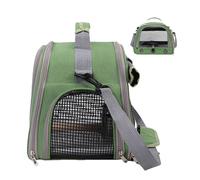 Bird Travel Carrier, Breathable Zippered Transport Bag, 11.81x9.45x10.24 Inches, Lightweight & Portable Design, Ventilated Mesh Window for Budgies & Small Birds (Multicolor)